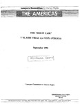 Advance copy of the Lawyer Committee for Human Rights and The Americas report entitled "The Jesuit Case: The Jury Trial (La Vista Publica)," September 1991 by Lawyers Committee for Human Rights (U.S.)