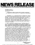 News Release from John Joseph Moakley entitled "Congressional Leaders Introduce New El Salvador Legislation, Bill Subjects All New Military Aid to Congressional Reprogramming," 14 November 1991 by John Joseph Moakley