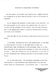 Statement by John Joseph Moakley regarding negotiations between Frente Farabundo Marti para la Liberacion Nacional (FMLN) and Salvadoran Armed Forces as well as U.S. military aid to El Salvador, undated by John Joseph Moakley