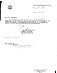 Letter to John Joseph Moakley from Janet G. Mullins, Assistant Secretary, Legislative Affairs, regarding her answers to a questionnaire submitted to the Department of State by the Congressional Task Force on the Jesuit murder investigation, 2 February 1990 by Janet G. Mullins