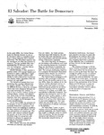 Department of State Bureau of Public Affairs Public Information Series entitled "El Salvador: The Battle for Democracy," November 1988 by United States. Department of State