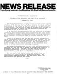 John Joseph Moakley news release regarding Frente Farabundo Marti para la Liberacion Nacional (FMLN) and military aid from the U.S., 16 January 1991 by John Joseph Moakley