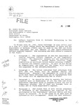 Letter to Mr. Andre Surena, Assistant Legal Advisor, Law Enforcement and Intelligence from Drew C. Arena, Director, Office of International Affairs regarding letters rogatory from El Salvador pertaining to the Jesuit murders. Includes handwritten notes, 2 July 1991 by Drew C. Arena