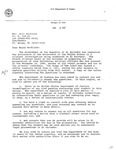 Letter to Major Eric Buckland from Drew C. Arena, Director, Office of International Affairs, Criminal Division regarding letter rogatory issued by the Judge of the Court of the Fourth Criminal Court in preparation of the prosecution of nine Salvadoran military service members accused of the murder of the Jesuit priests, their cook, and her daughter. Letter asks Buckland to voluntarily answer the questions in the letter rogatory, 6 August 1991 by Drew C. Arena