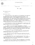 Letter to Major Douglas Lewis from Drew C. Arena, Director, Office of International Affairs, Criminal Division regarding letter rogatory issued by the Judge of the Court of the Fourth Criminal Court in preparation of the prosecution of nine Salvadoran military service members accused of the murder of the Jesuit priests, their cook, and her daughter. Letter asks Lewis to voluntarily answer the questions in the letter rogatory, 2 August 1991 by Drew C. Arena