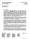 Letter to The Times from Michael Posner, Executive Director, Lawyers Committee for Human Rights regarding Times' article "Threats and Party Backlash for El Salvador Chief." Letter disputes article's statement regarding President Cristiani's role in progress on Jesuit murder investigation, 17 September 1990 by Michael Posner