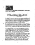 Report from El Rescate Human Rights Department, "Report from El Salvador, November 12-19, 1990," regarding the one year anniversary of the Jesuit murders, progress of the investigation, and political pressure to solve the murders. The document also includes a released statement from the U.S. Department of State regarding FMLN attacks in El Salvador, 21 November 1990 by El Rescate. Human Rights Department