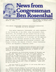 Press Release from Congressman Ben Rosenthal, "Five Senior Congressmen Introduce Resolution Prohibiting Military Aid to El Salvador;" includes a copy of the draft legislation, 9 March 1982 by Benjamin S. Rosenthal