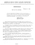 Memorandum by the American Israel Public Affairs Committee, "The Palestinian Liberation Organization (PLO) in El Salvador," 5 February 1982 by American Israel Public Affairs Committee