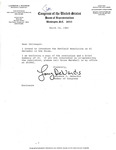 Dear Colleague letter from Congressman Lawrence J. DeNardis regarding the Hatfield Plan for preliminary negotiation in El Salvador, 10 March 1982 by Lawrence J. DeNardis