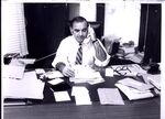 John Joseph Moakley sitting at his desk, on the phone, 29 June 1970 by unknown