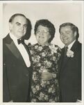 John Joseph Moakley, William M. Bulger and Bridie at Saint Patrick's Day event, 1970s by unknown