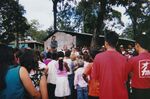 John Joseph Moakley and James P. McGovern with speaker at Santa Marta Celebration, November 1997 by unknown