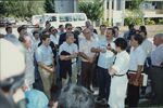 Photograph of John Joseph Moakley and others during the investigation of the Jesuit priest murders in El Salvador, February 1990 by unknown