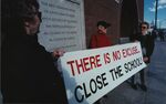 School of the Americas protest at the John Joseph Moakley Courthouse, 1990s by Robert P. Souther