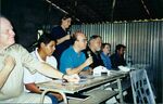 John Joseph Moakley and James P. McGovern at speaking panel in El Salvador, November 1999 by unknown