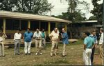 John Joseph Moakley, James P. McGovern and others in El Salvador during the Jesuit priest murder investigation, 1991 by unknown