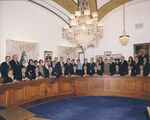 Members of the Rules Committee and committee staffers in the Rules Committee chamber, 1990s by unknown