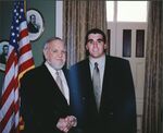 John Joseph Moakley with a guest at the Moakley Portrait Unveiling Ceremony, 2001 by unknown