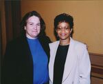 Sheila Hill and Deborah Spriggs at the Moakley Portrait Unveiling Ceremony, 2001 by unknown