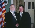 John Joseph Moakley with Kevin Ryan at the Moakley Portrait Unveiling Ceremony, 2001 by unknown