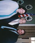 John Joseph Moakley with David and Karen Carreiro at the Moakley Portrait Unveiling Ceremony, 2001 by unknown