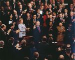 Crowd at the State of the Union Address applauding for John Joseph Moakley, January 2001 by unknown