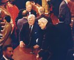 John Joseph Moakley with Senator Edward M. "Ted" Kennedy at the State of the Union Address, January 2001 by unknown