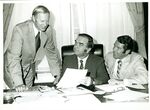 John Joseph Moakley meeting with Boston School Committee members Paul Ellison and Paul Tierney, 1970s by unknown