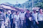 John Joseph Moakley walking through town with others during a visit to Santa Marta, El Salvador, 17 November 1997 by unknown