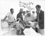 Speaker Tip O'Neill signs Tax Bill at Eastward Ho Golf Course, 1980s by Kenneth Jewell