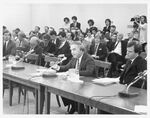 John Joseph Moakley speaking at a Fire-safe Cigarette congressional hearing, 1983 by unknown