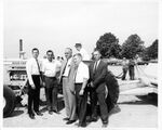 John Joseph Moakley (second from left) and William M. Bulger (center, second from right) meeting at site with Metropolitan District Commission (MDC) officials, 1966 by unknown