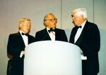 William Bulger, John Joseph Moakley, Thomas P. "Tip" O'Neill at the podium at the Salute to Moakley event by Focused Images-ARR