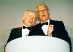 William M. Bulger (left) and John Joseph Moakley singing at the Salute to Moakley event by Focused Images-ARR