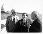 Tour of the Ted Williams Tunnel in Boston, Mass: John Joseph Moakley, Representative Norman Mineta (D-CA), and unidentified man by the water by unknown