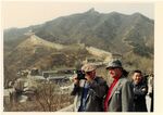 Congressmen John Joseph Moakley and Thomas P. "Tip" O'Neill stand in front of the Great Wall of China by unknown