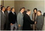 Members of a 1983 congressional delegation to China meet with Chinese officials by unknown