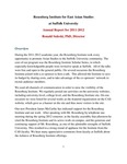 Rosenberg Institute for East Asian Studiesat Suffolk UniversityAnnual Report for 2011-2012