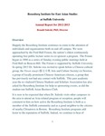 Rosenberg Institute for East Asian Studiesat Suffolk UniversityAnnual Report for 2012-2013