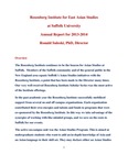 Rosenberg Institute for East Asian Studiesat Suffolk UniversityAnnual Report for 2013-2014 by Rosenberg Institute