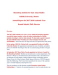 Rosenberg Institute for East Asian Studiesat Suffolk UniversityAnnual Report for 2017-2018