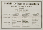 Suffolk University College of Journalism lecture schedule, 1936 by Suffolk University