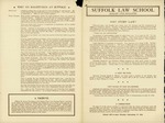Suffolk University Law School Announcements Bulletin, 1934 by Suffolk University Law School