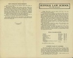 Suffolk University Law School Course Bulletin, 1938 by Suffolk University Law School