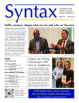 Syntax, Newsletter of the Suffolk University English Department, Issue 16, Fall 2025 by English Department