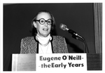 Barbara Gelb delivers the keynote address at the 1984 Eugene O'Neill International Conference